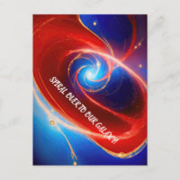 Roter und Blauer kosmischer Spiral