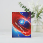 Roter und Blauer kosmischer Spiral Postkarte (Stehend Vorderseite)