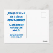 Roter und Blauer kosmischer Spiral Postkarte (Rückseite)