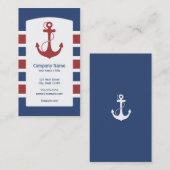 Roter und blauer Seeanker Visitenkarte (Vorne/Hinten)