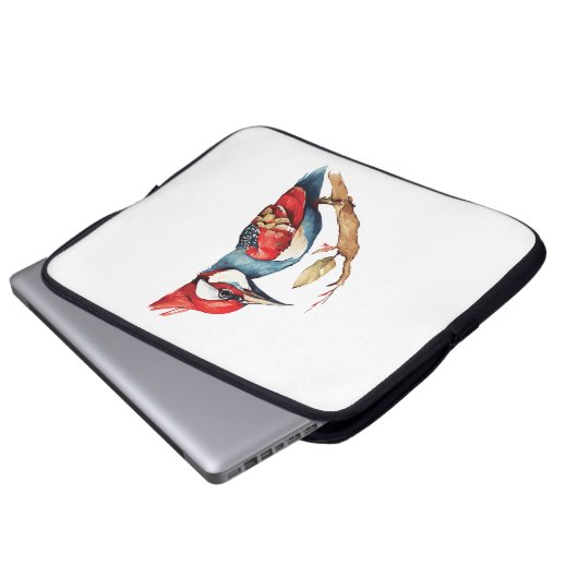 Roter und Blauer Specker Laptopschutzhülle (Vorne Knopf)