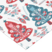 Roter und Blauer Weihnachtsbaum Folk Skandinavien Tischdecke (Schrägansicht)