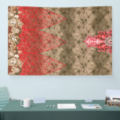 roter und brauner Hintergrund mit roter Grenze Banner (Messe)