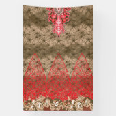 roter und brauner Hintergrund mit roter Grenze Banner (Vertikal)