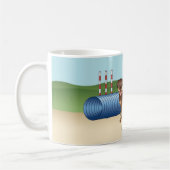 Roter und brauner Rottweiler mit Agility-Ausrüstun Kaffeetasse (Links)