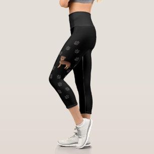 Roter und brauner Rottweiler Süßer Cartoon-Hund un Capri Leggings