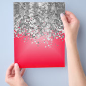 Roter und falscher Glitter Flyer (Hand)