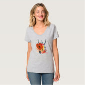 Roter und gelber Bug mit Blume T-Shirt (Vorderseite Vollansicht)