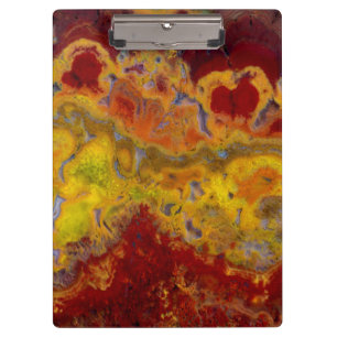 Roter und gelber Crayloa Jasper Klemmbrett