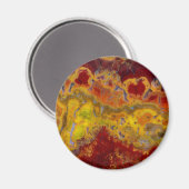 Roter und gelber Crayloa Jasper Magnet (Vorderseite/Rückseite)