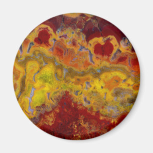 Roter und gelber Crayloa Jasper Magnet