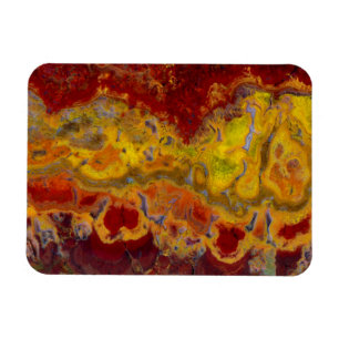 Roter und gelber Crayloa Jasper Magnet