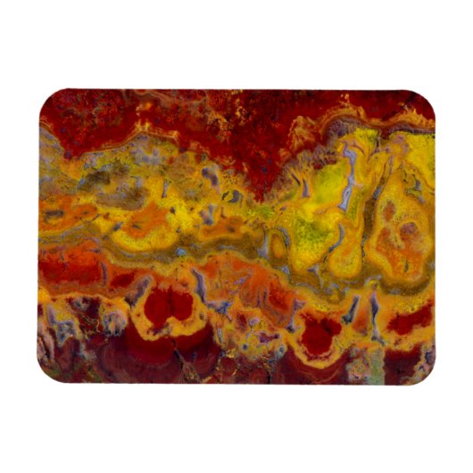 Roter und gelber Crayloa Jasper Magnet (Horizontal)