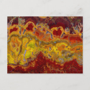 Roter und gelber Crayloa Jasper Postkarte