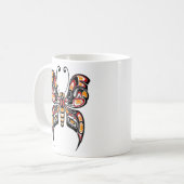 Roter und gelber Haida-Geist-Schmetterling Kaffeetasse (Vorderseite Links)