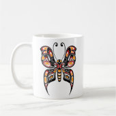 Roter und gelber Haida-Geist-Schmetterling Kaffeetasse (Links)