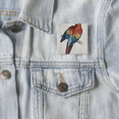 Roter und gelber Macaw Button (Beispiel)