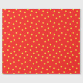 Roter und gelber Polka-Dot Geschenkpapier (Flach)