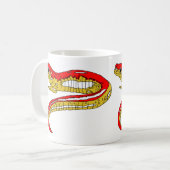 Roter und Gelber Salamander Kaffeetasse (Vorderseite Links)