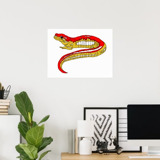 Roter und Gelber Salamander Poster (Heimbüro)