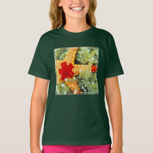 Roter und gelber Seestern T-Shirt