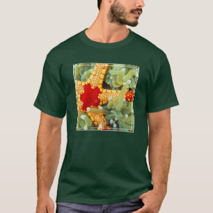 Roter und gelber Seestern T-Shirt