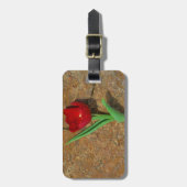 Roter und Gelber Tulip Gepäckanhänger (Vorderseite vertikal)