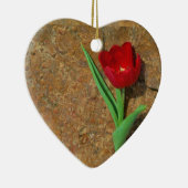 Roter und Gelber Tulip Keramik Ornament (Rechts)