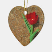 Roter und Gelber Tulip Keramik Ornament (Links)