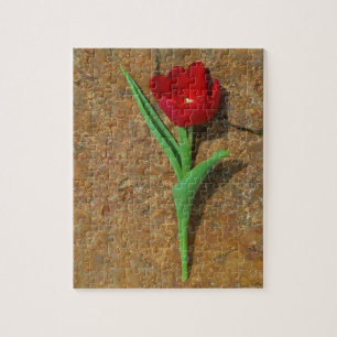 Roter und Gelber Tulip Puzzle
