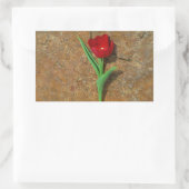 Roter und Gelber Tulip Rechteckiger Aufkleber (Tasche)