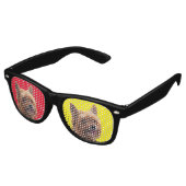 Roter und Gelber Yorkie-Hund Partybrille (Schrägansicht)