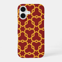 Roter und goldener geometrischer islamischer Muste