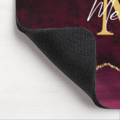 Roter und goldener Marmor-Achat Mousepad (Ecke)
