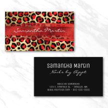 Roter und goldfarbener Leopard Pinselstrich