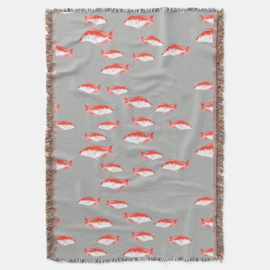 Roter und Grauer Fisch Decke (Vorderseite Vertikal)