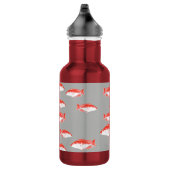 Roter und Grauer Fisch Edelstahlflasche (Rechts)