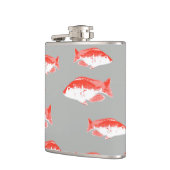 Roter und Grauer Fisch Flachmann (Links)