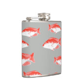 Roter und Grauer Fisch Flachmann (Rechts)
