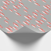 Roter und Grauer Fisch Geschenkpapier (Ecke)