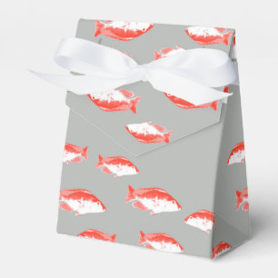 Roter und Grauer Fisch Geschenkschachtel