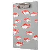 Roter und Grauer Fisch Klemmbrett (Links)