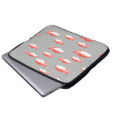 Roter und Grauer Fisch Laptopschutzhülle (Vorne Knopf)