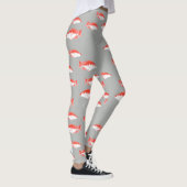 Roter und Grauer Fisch Leggings (Rechts)