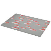 Roter und Grauer Fisch Schneidebrett (Ecke)