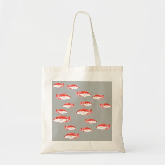 Roter und Grauer Fisch Tragetasche (Vorne)