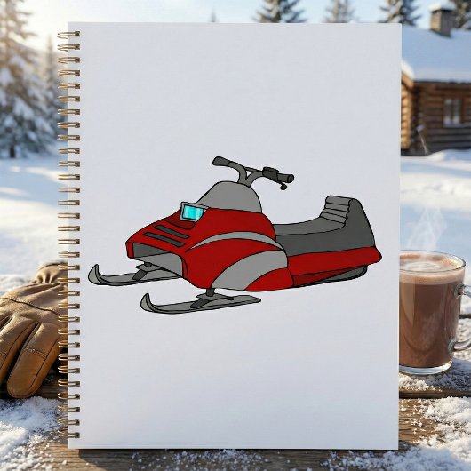 Roter und grauer Schneemobil Planer