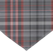 Roter und grauer Tartan Tischdecke (Schrägansicht)
