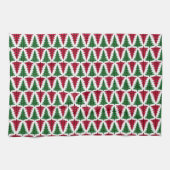 Roter und grüner Buffalo-Karo-Weihnachtsbaum Geschirrtuch (Horizontal)