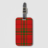 Roter und grüner Clan MacKinnon Tartan Gepäckanhänger (Vorderseite Vertikal)